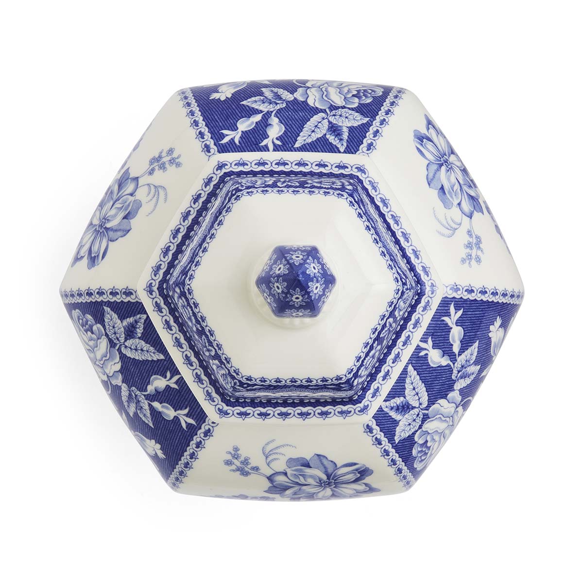 Blue Italian Floral Vase image number null